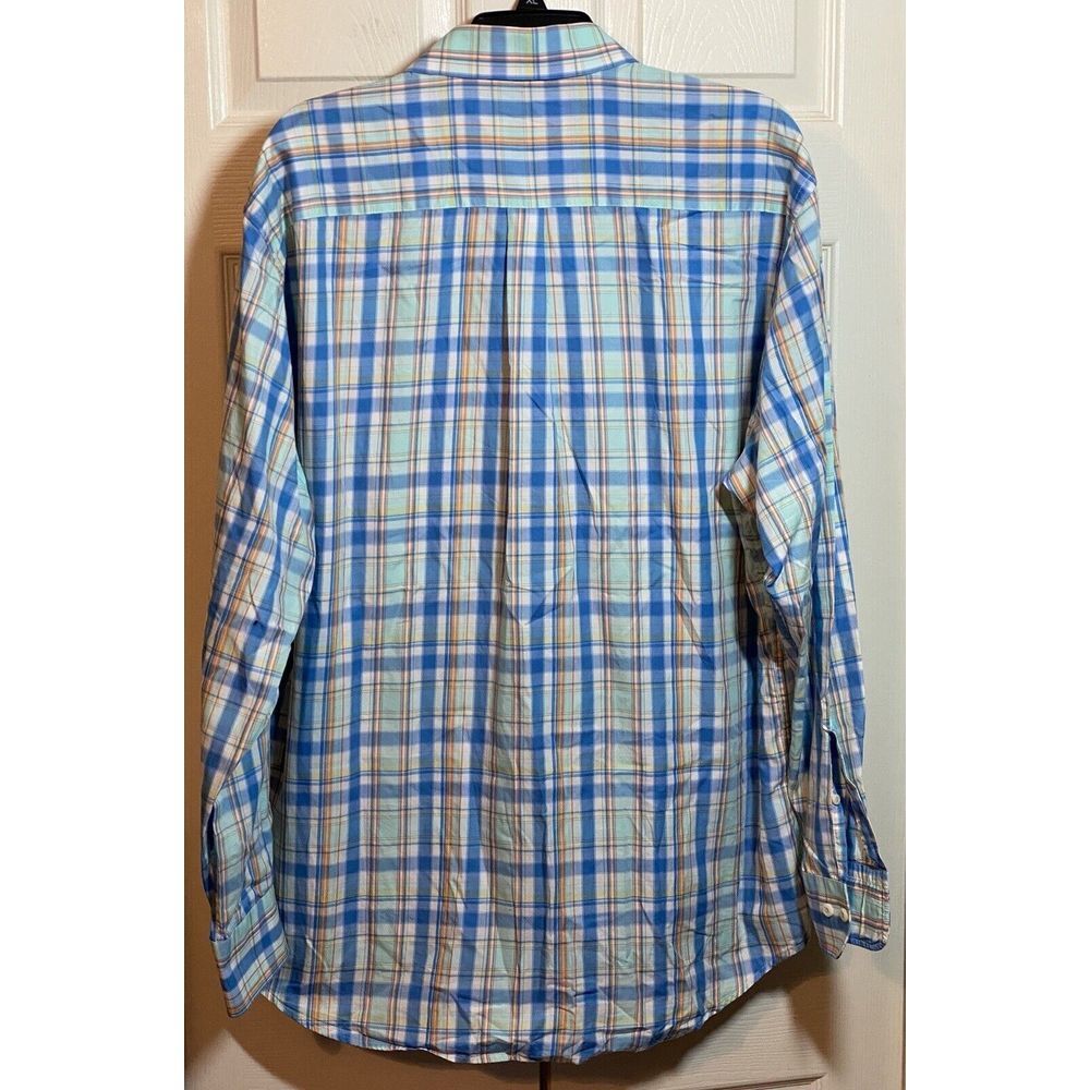 Men's Peter Millar Long Sleeve Button Down Pastel Check XL - Picture 3 of 5